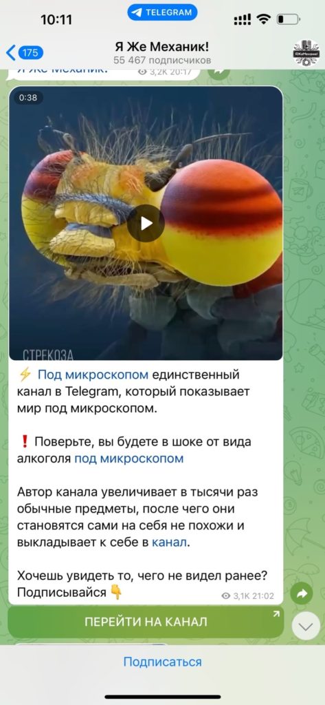 схема посева визуала в телеграме на подписку