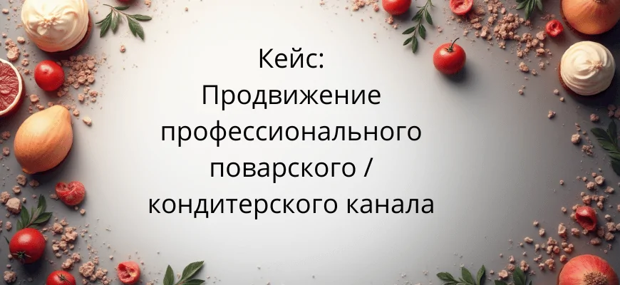продвижение поварского профессионального канала