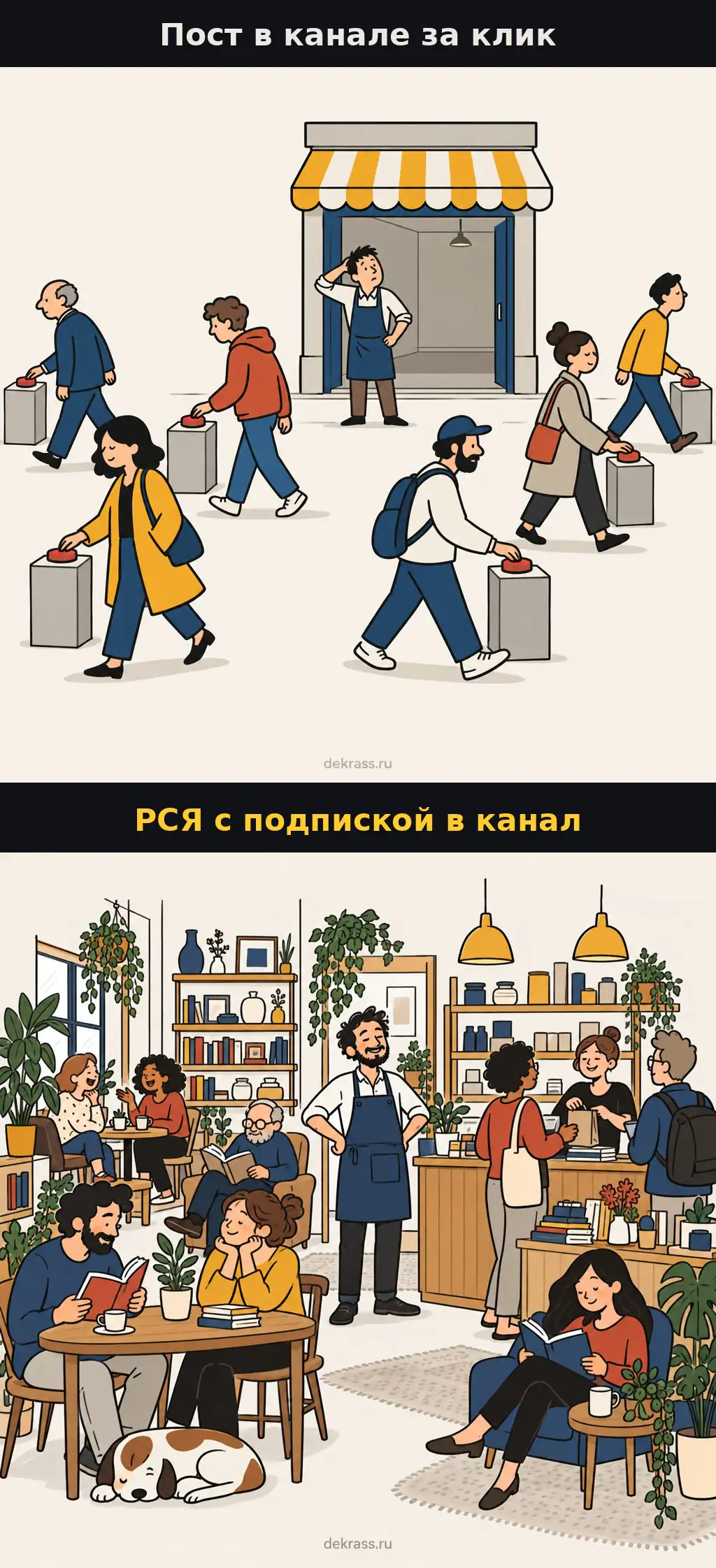 Реклама в MAX через Директ: пост в канале за клик против РСЯ с подпиской в канал