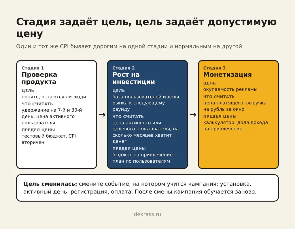 Допустимая цена установки приложения для стартапа на стадиях проверки продукта, роста и монетизации