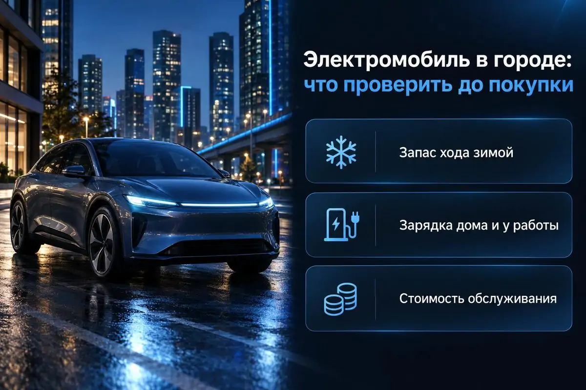 Как заработать дома на презентациях: слайд про электромобиль в городе с тремя карточками по ТЗ с Kwork