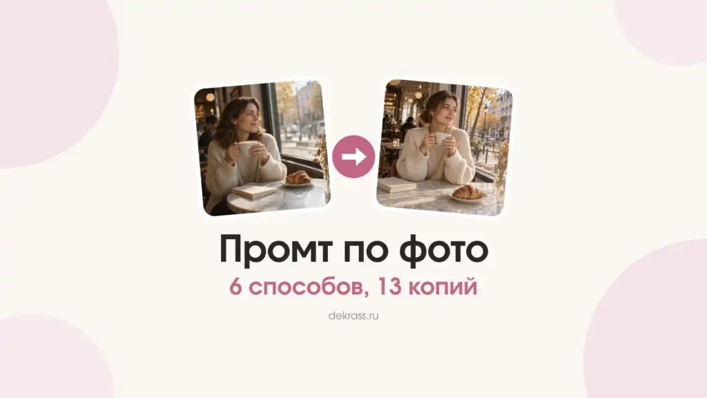 Промт по фото: кафе у окна и его копия, нарисованная по описанию снимка